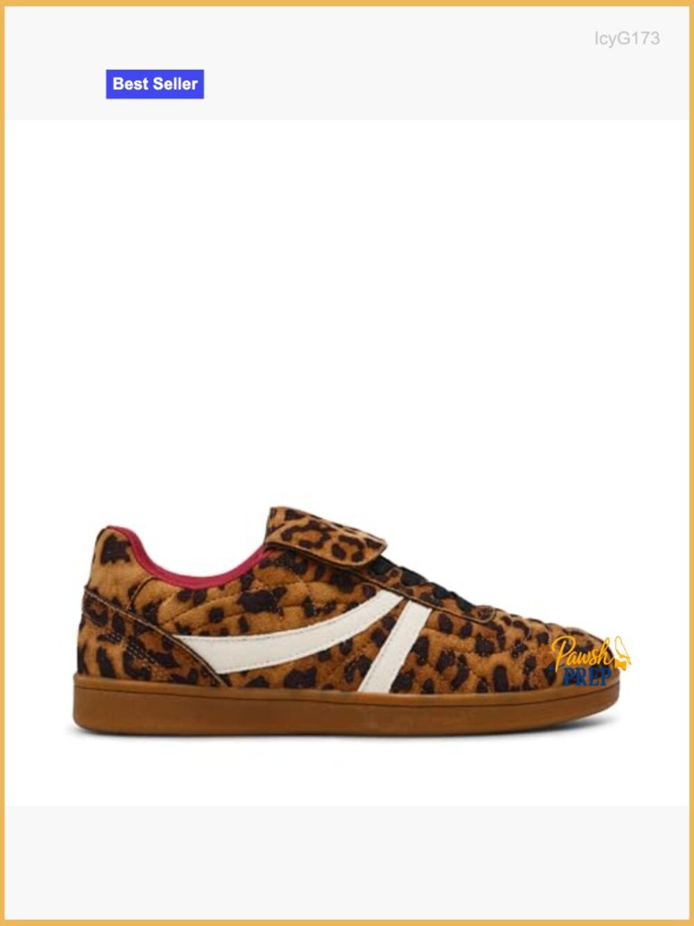 Leopard Print Fashion Sneakers, Lightweight Lace-Up Walking Shoes - Picture 6 of 7